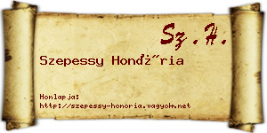 Szepessy Honória névjegykártya